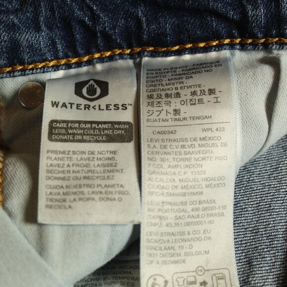 Levis 505 Jeans Mens 38x30 Blue Straight Leg Denim Medium Wash Casual Mid Rise - Picture 7 of 8